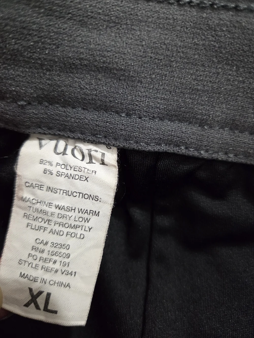 Vuori Men's Trail Short V341 Grey Lined Running Athletic Grey Black Size XL